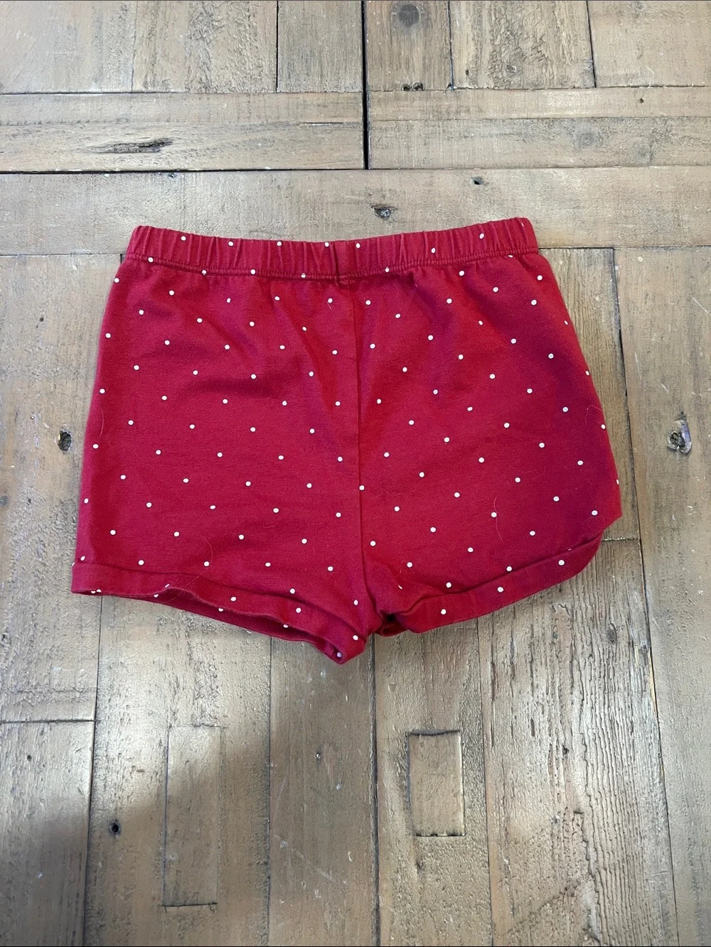 Omi Jo well dressed wolf red and wore polka dot swing top and shorts set 5 years